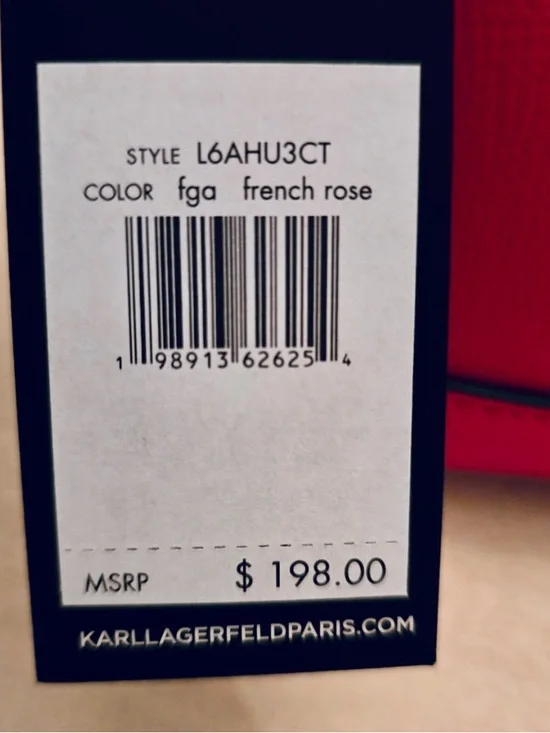 Karl Lagerfeld Paris French Rose Crossbody Clutch Bag Paris Pins Wristlet NWT - Picture 6 of 12